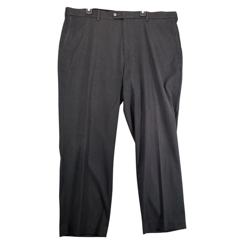AXIST Dark Gray Dress Pants Mens 42x30 Flat Front Stretch Office Business Dressy